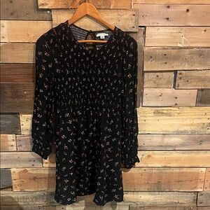 American Eagle Black Floral Dress